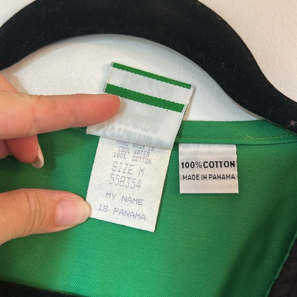 My name is Panama stitched patch colorful vest medium cotton - Picture 4 of 5